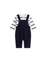 TOMMY HILFIGER | Baby Set 2-teilig Langarmshirt und Latzhose | dunkelblau