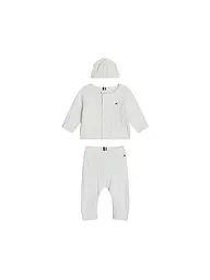 TOMMY HILFIGER | Baby Set 3-tlg Strickjacke, Mütze und Strickhose | Creme