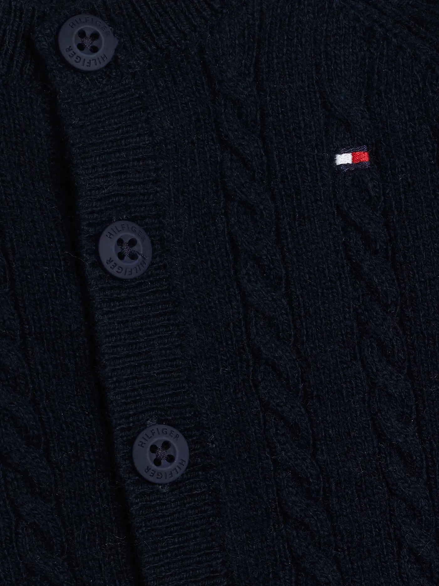 TOMMY HILFIGER | Baby Set 3-tlg Strickjacke, Mütze und Strickhose | dunkelblau