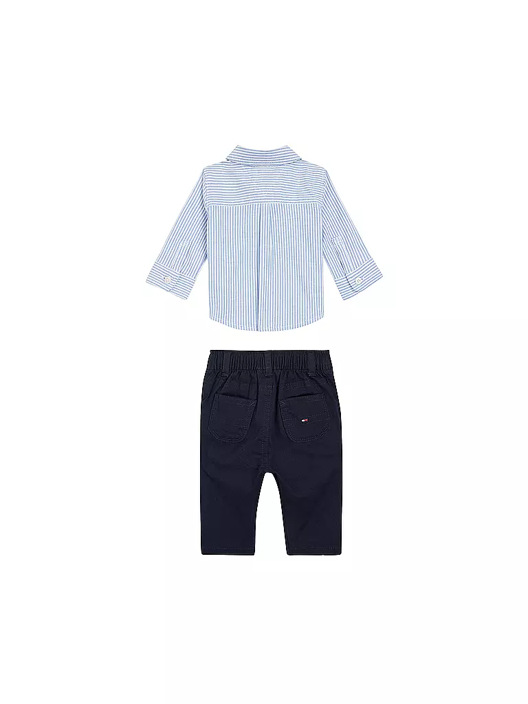 TOMMY HILFIGER | Baby Set Hemd und Hose 2-teilig  | blau