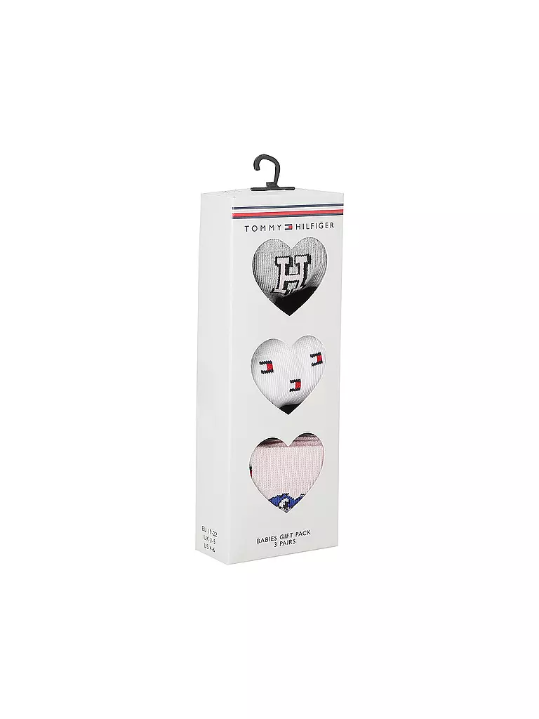 TOMMY HILFIGER | Baby Socken 3er Pkg. pink | hellgrau
