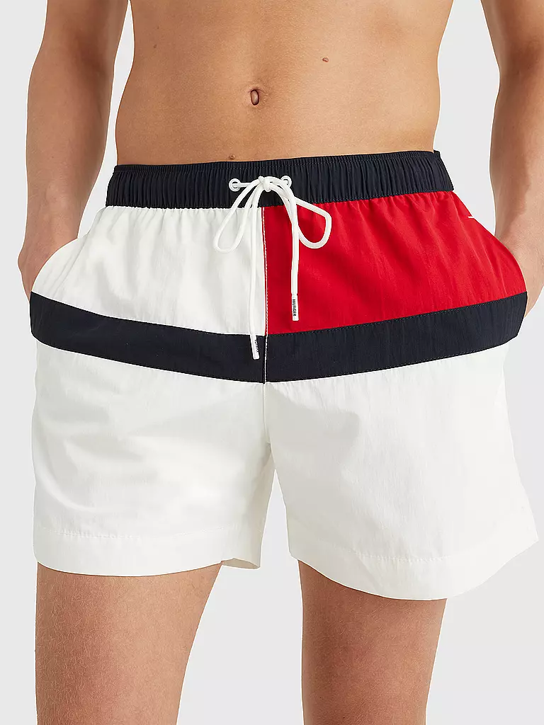 TOMMY HILFIGER | Badeshorts | weiss