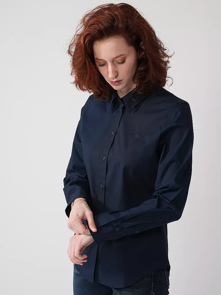 TOMMY HILFIGER | Bluse Regular Fit | dunkelblau