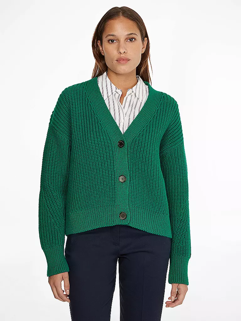 TOMMY HILFIGER | Cardigan | grün