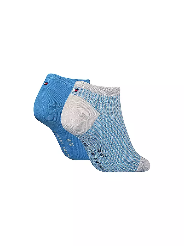 TOMMY HILFIGER | Damen Sneakersocken 2er Pkg light blue | hellblau