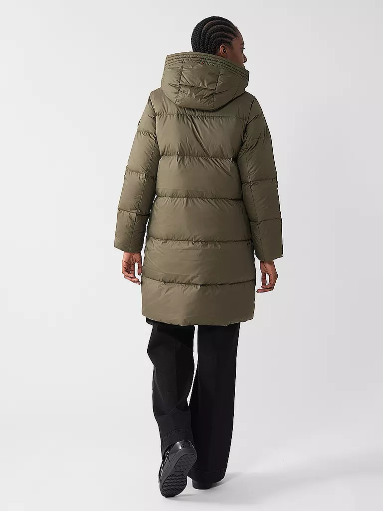 TOMMY HILFIGER | Daunensteppmantel | olive