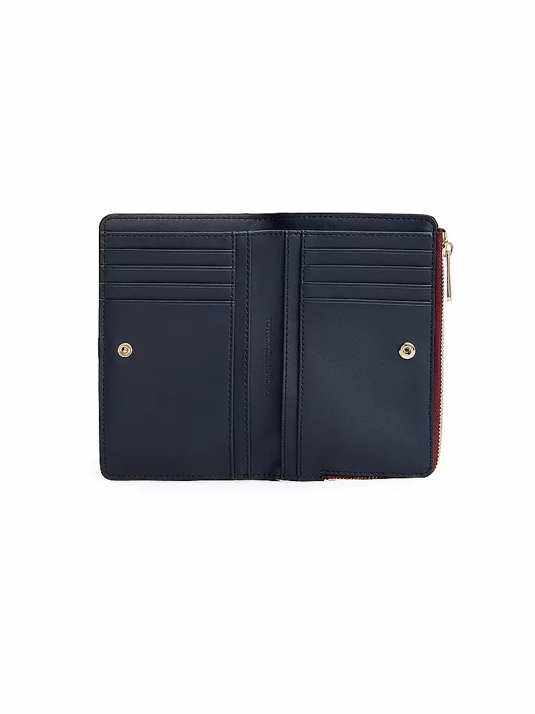 TOMMY HILFIGER | Geldbörse TH LIBRE Bifold | dunkelrot
