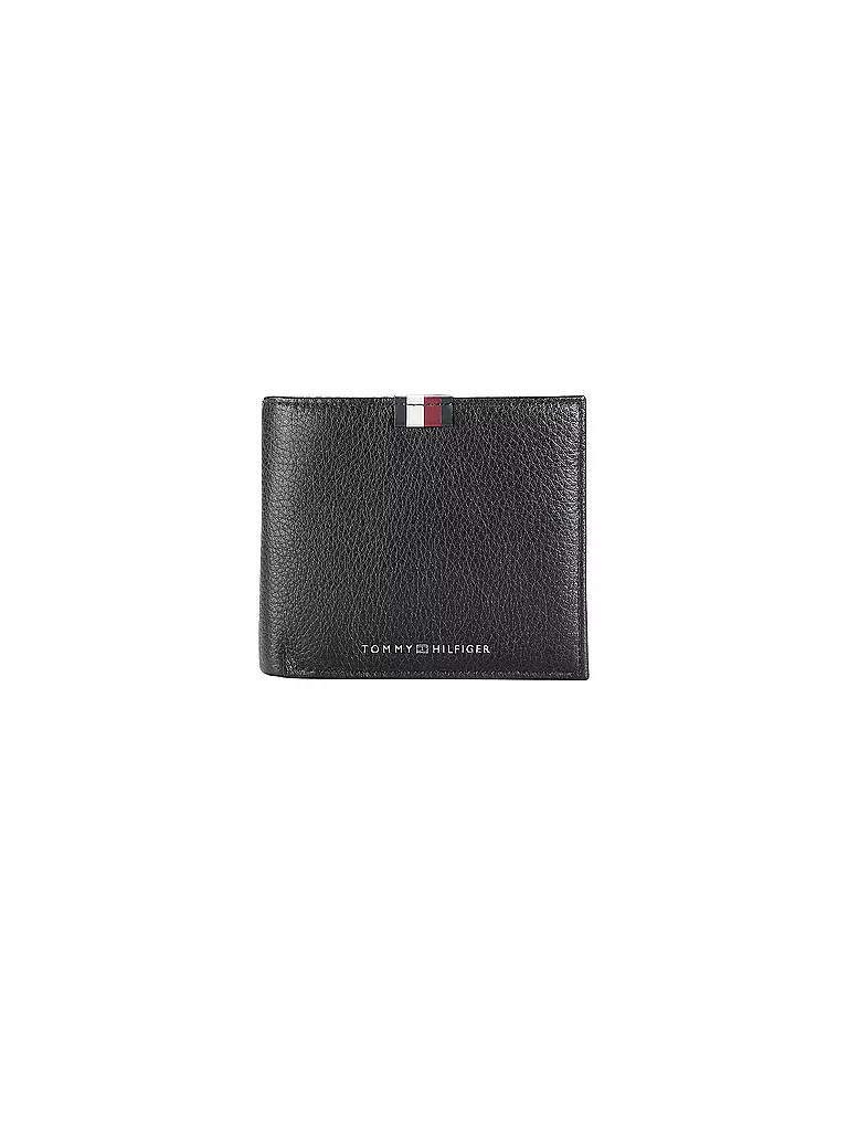 TOMMY HILFIGER | Geldbörse TH PREM LEA | schwarz