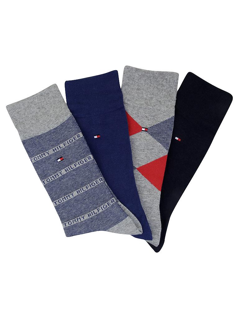 TOMMY HILFIGER | Geschenkbox Socken 4-er Pkg (Tommy Original) | blau