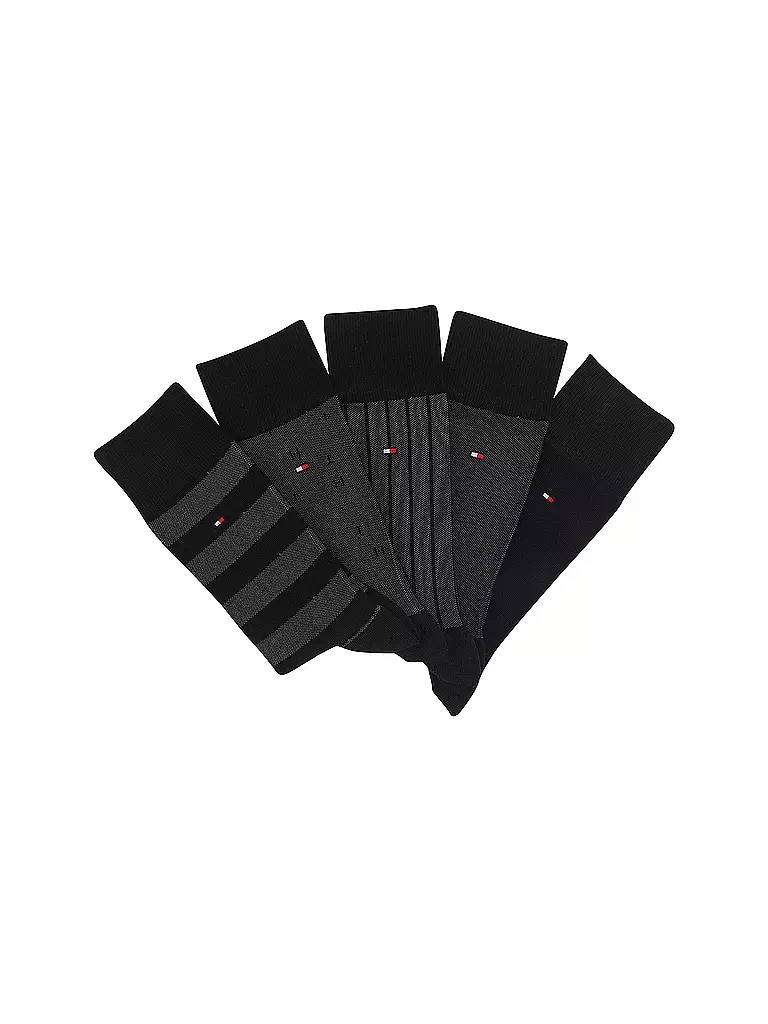 TOMMY HILFIGER | Geschenkbox Socken 5-er Pkg. black  | schwarz