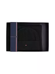 TOMMY HILFIGER | Geschenkset Mütze und Schal | schwarz