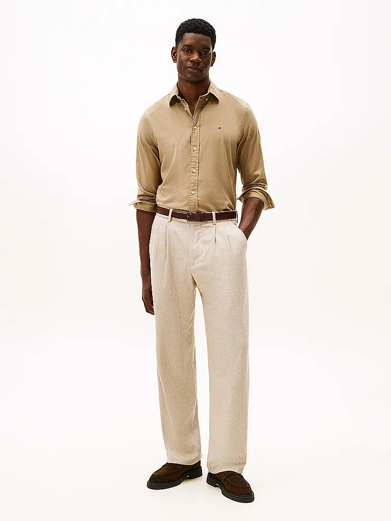 TOMMY HILFIGER | Hemd Regular Fit  | Beige