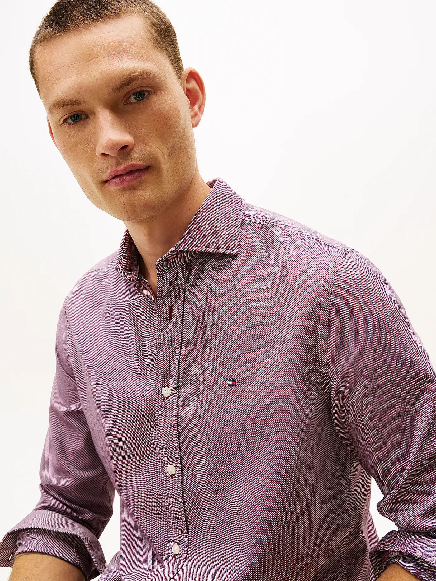 TOMMY HILFIGER | Hemd Regular Fit  | dunkelrot