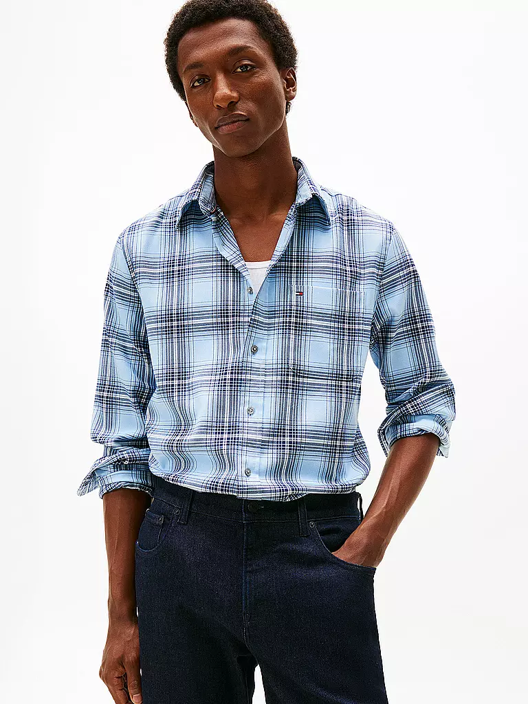 TOMMY HILFIGER | Hemd Regular Fit | hellblau