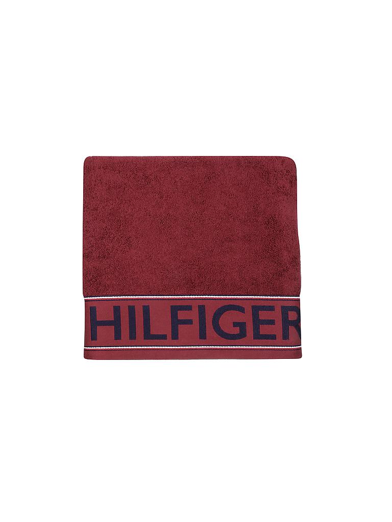 TOMMY HILFIGER | Hilfiger Iconic Frottee Duschtuch 70x130cm (Bordeaux) | rot
