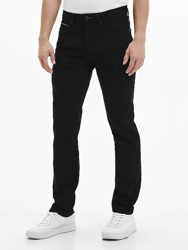 TOMMY HILFIGER | Jeans Straight Fit " Denton " | schwarz