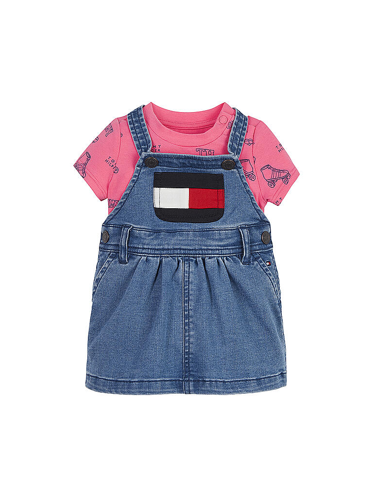 TOMMY HILFIGER | Jeanskleid mit T-Shirt | blau