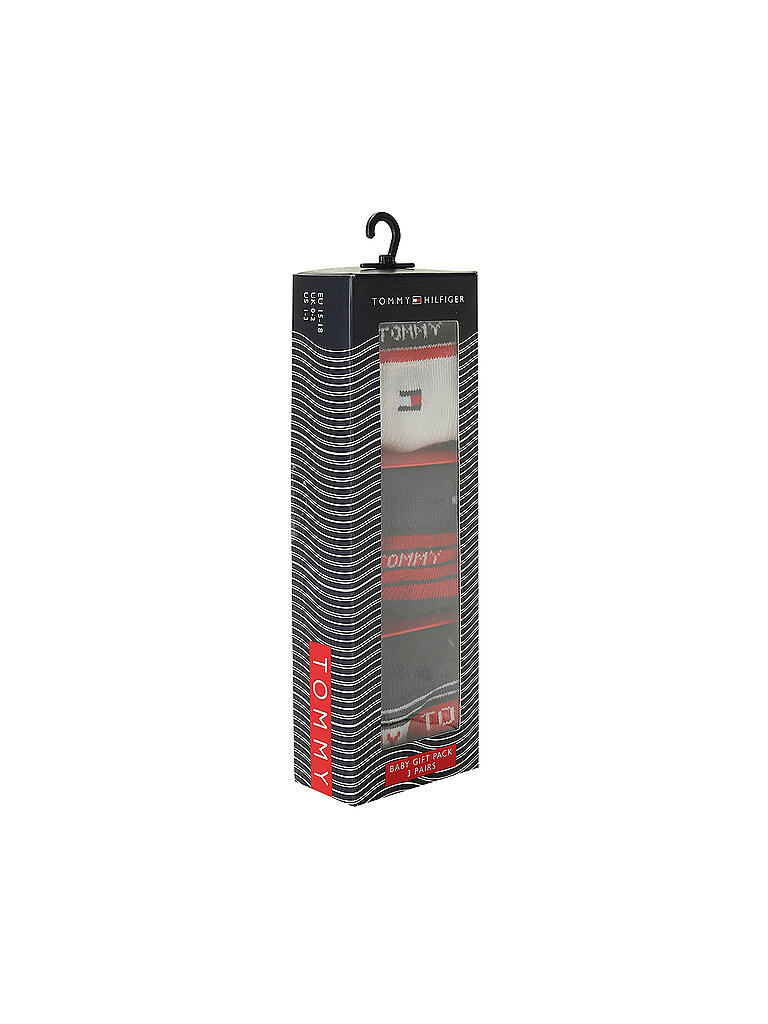 TOMMY HILFIGER | Jungen  Socken Geschenkebox 3er Pkg tommy original | dunkelblau