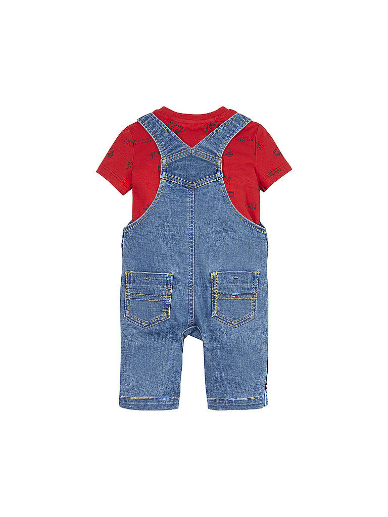 TOMMY HILFIGER | Jungen Jeans-Latzhose mit T-Shirt | blau