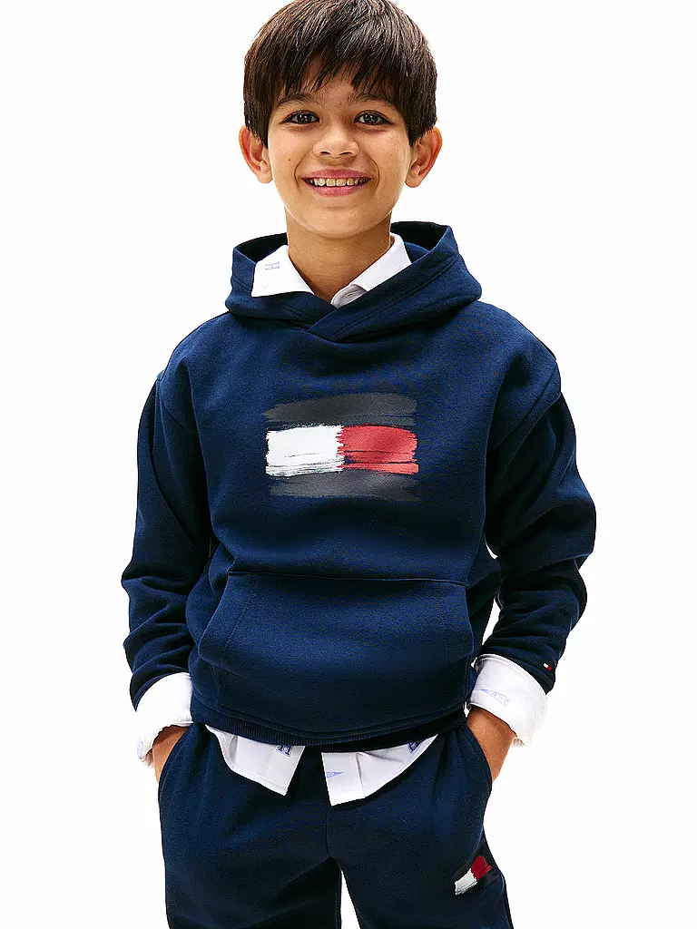 TOMMY HILFIGER | Jungen Kapuzensweater - Hoodie | dunkelblau