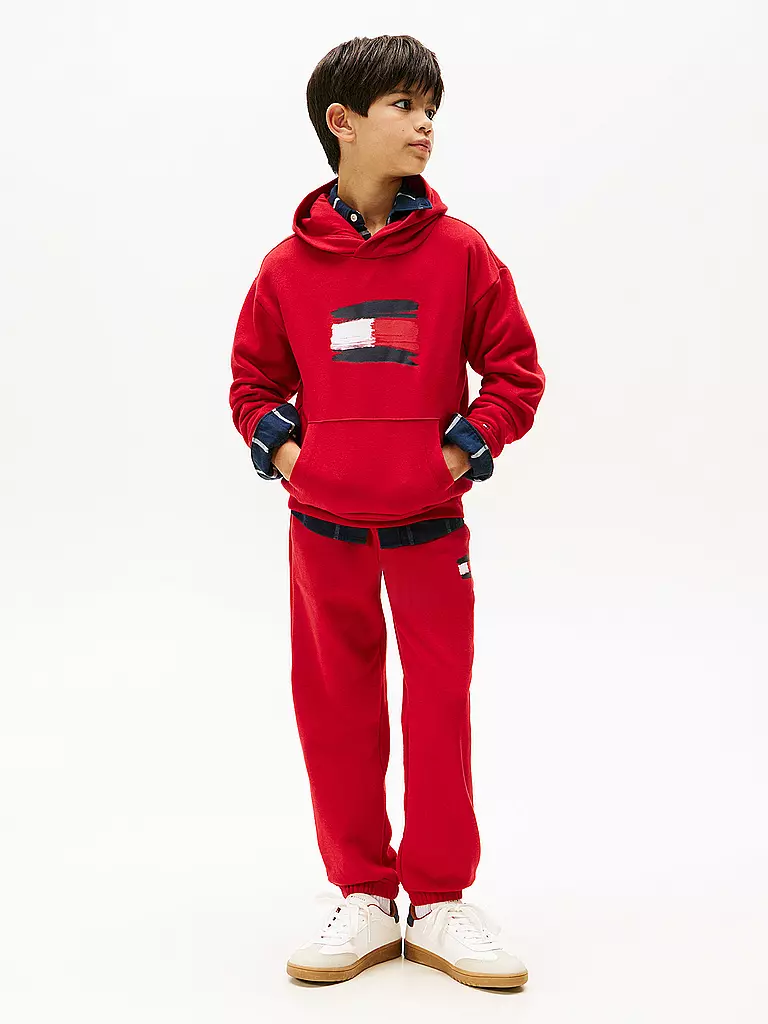 TOMMY HILFIGER | Jungen Kapuzensweater - Hoodie | rot