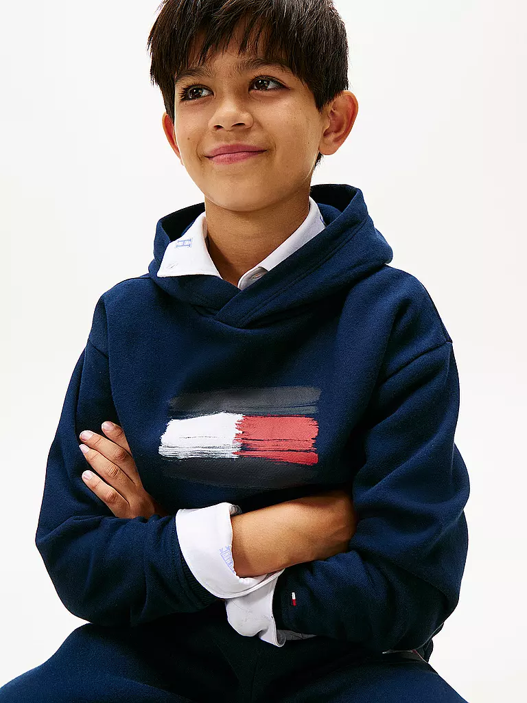 TOMMY HILFIGER | Jungen Kapuzensweater - Hoodie | dunkelblau