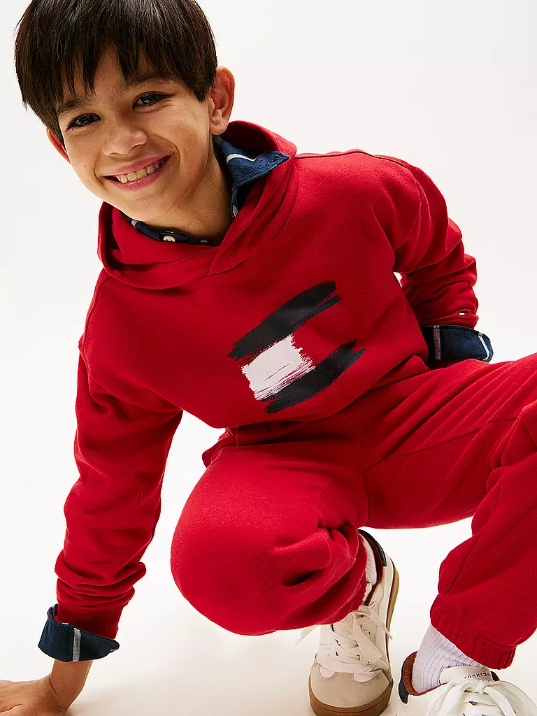 TOMMY HILFIGER | Jungen Kapuzensweater - Hoodie | rot