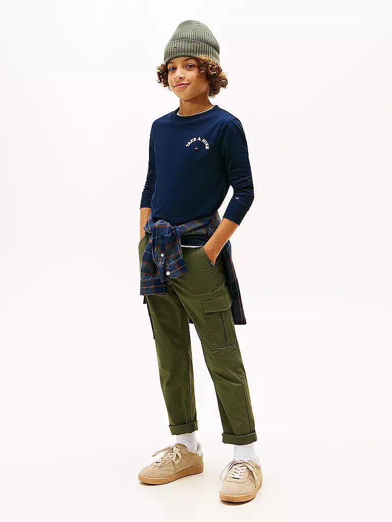TOMMY HILFIGER | Jungen Langarmshirt  | dunkelblau