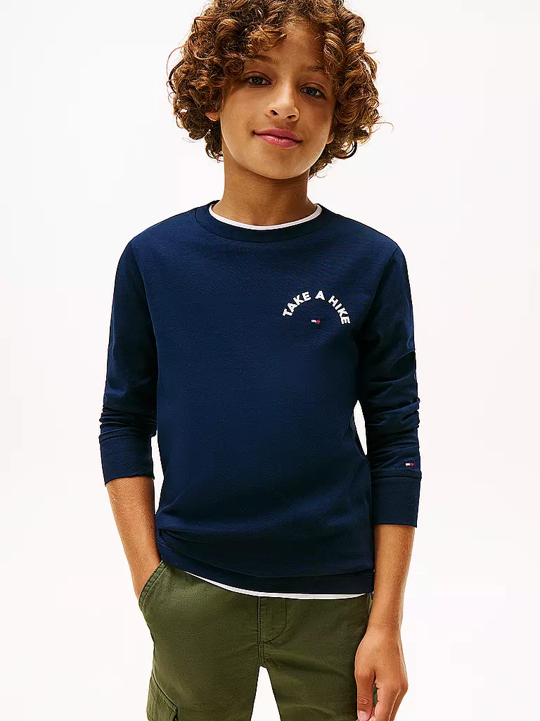 TOMMY HILFIGER | Jungen Langarmshirt  | dunkelblau