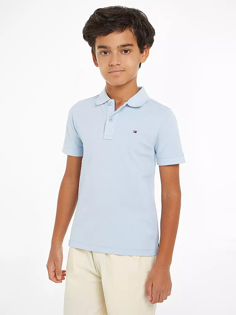 Jungen HILFIGER hellblau Poloshirt TOMMY