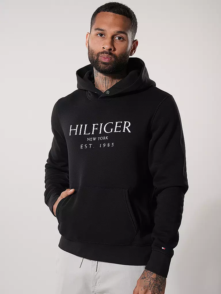 TOMMY HILFIGER | Kapuzensweater - Hoodie | schwarz