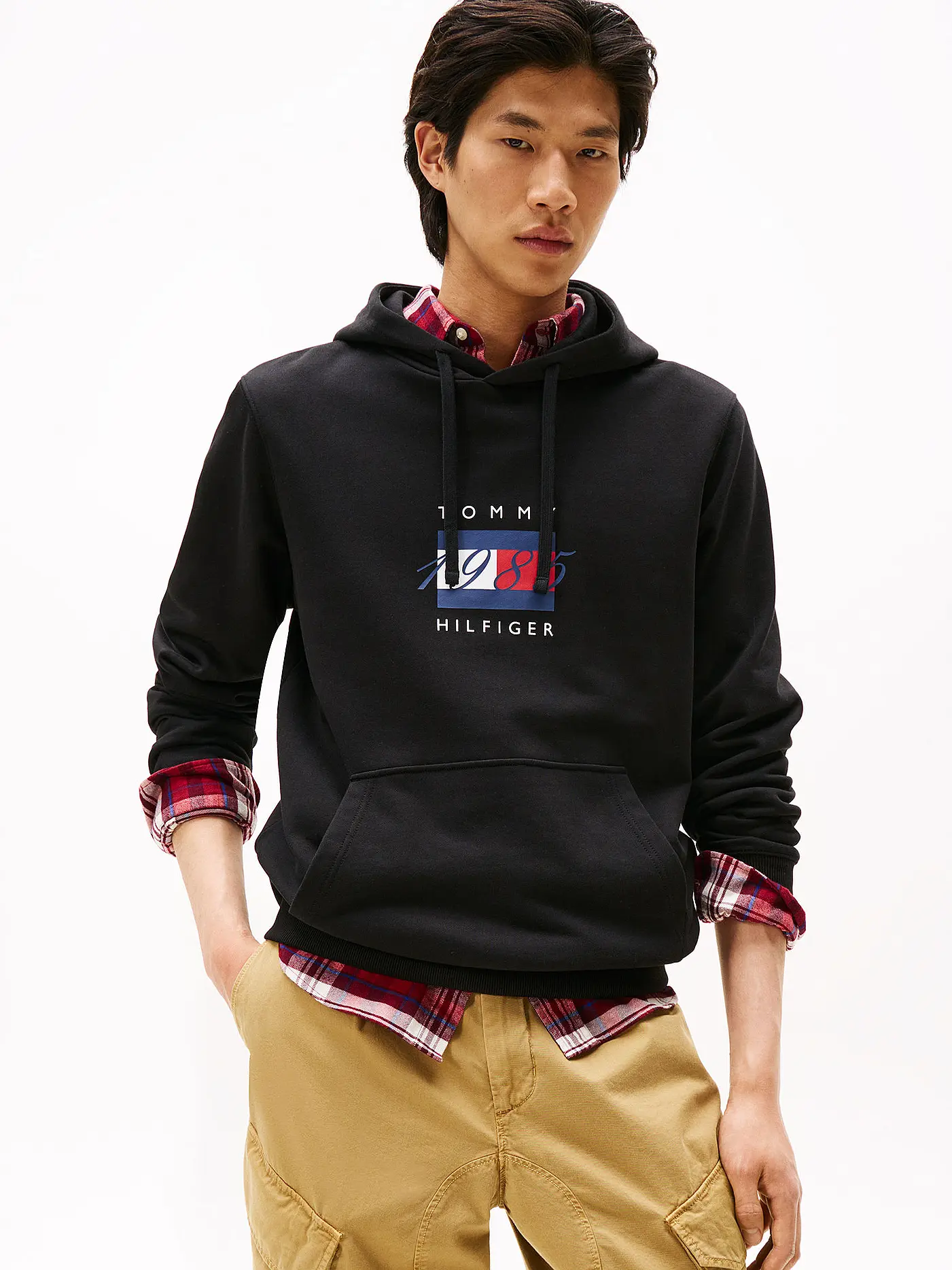 TOMMY HILFIGER | Kapuzensweater - Hoodie | schwarz