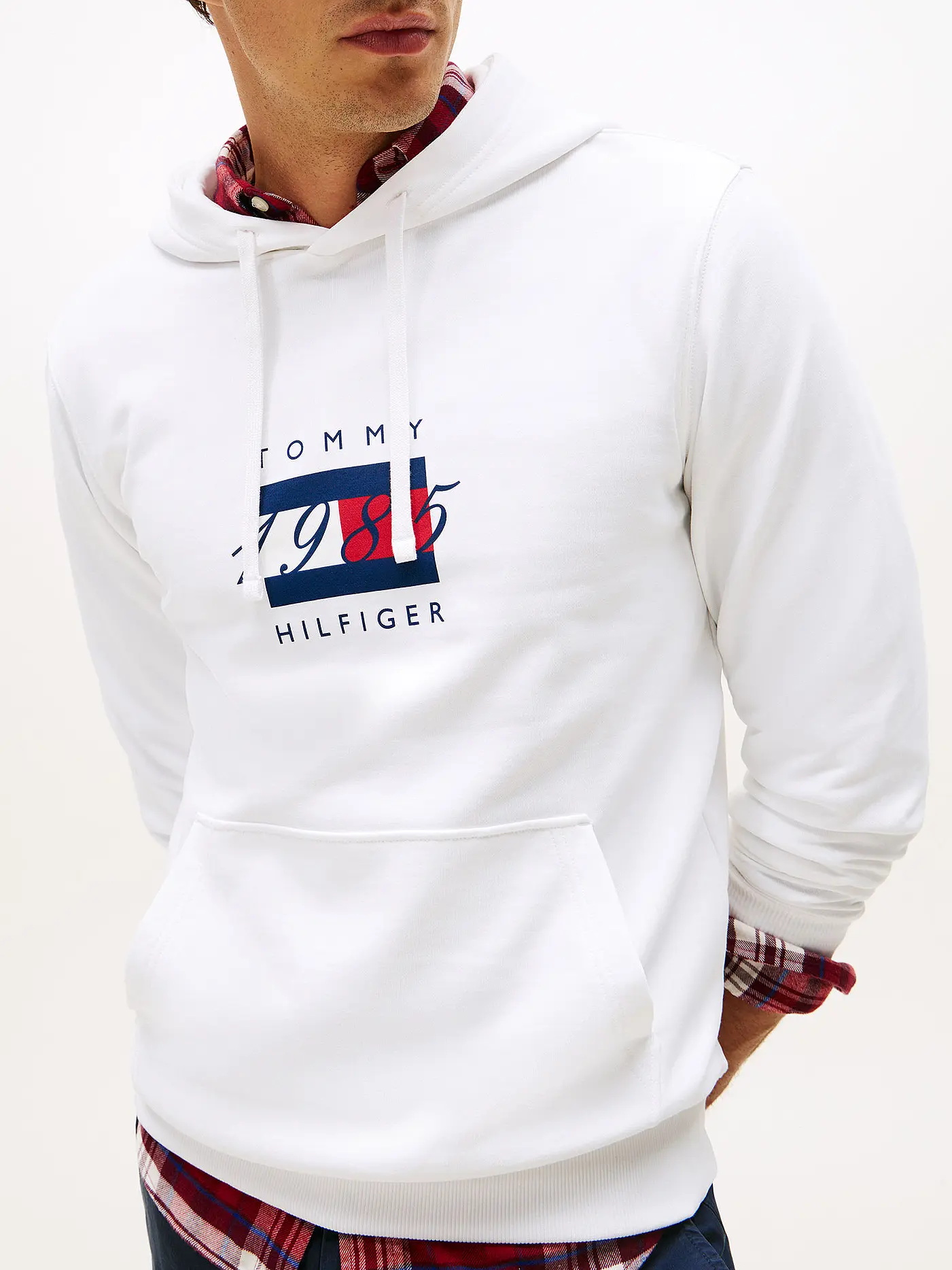 TOMMY HILFIGER | Kapuzensweater - Hoodie | weiss