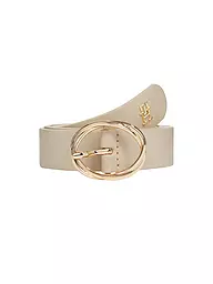 TOMMY HILFIGER | Ledergürtel TH CHIC | creme