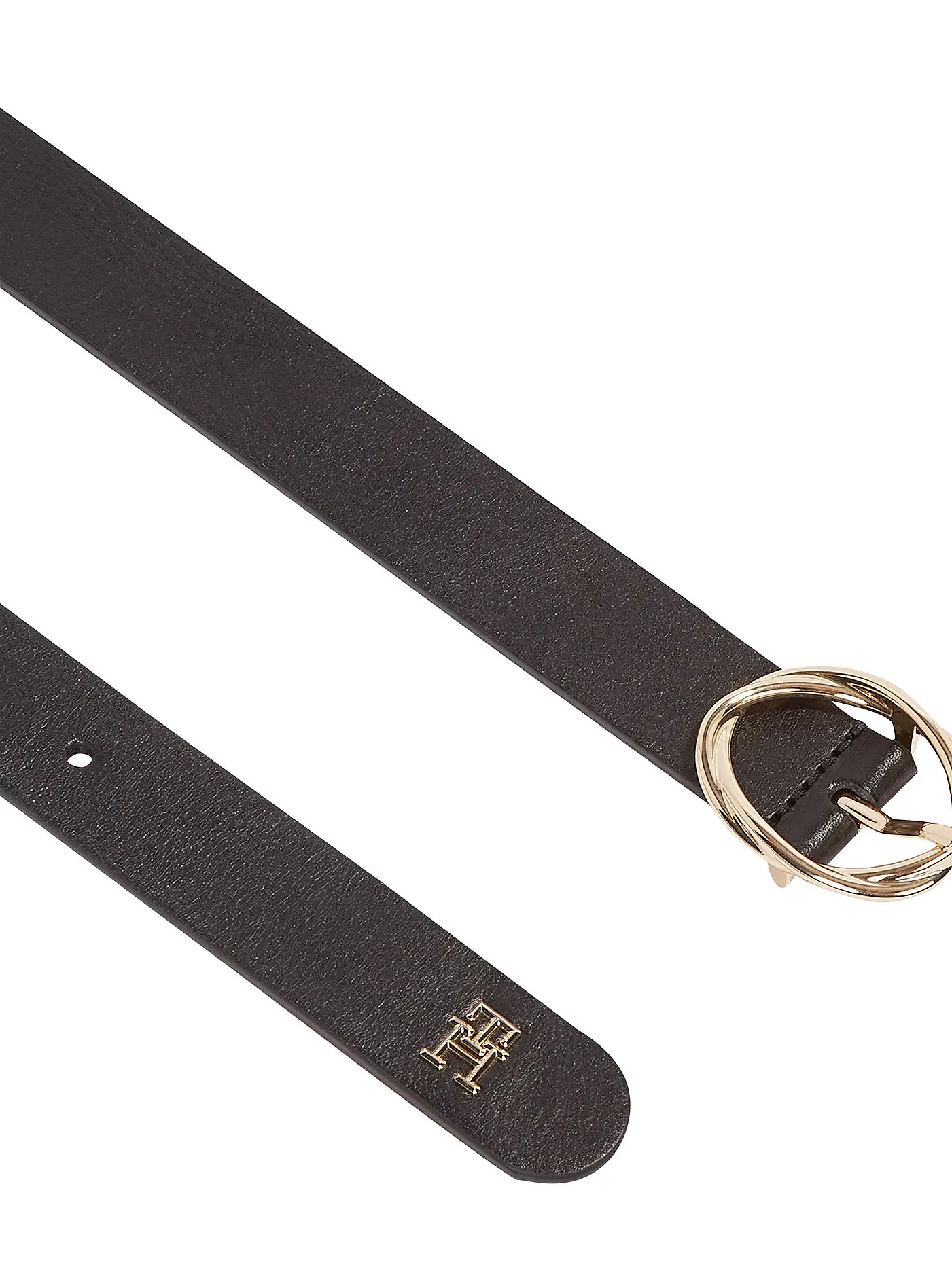 TOMMY HILFIGER | Ledergürtel TH CHIC | schwarz