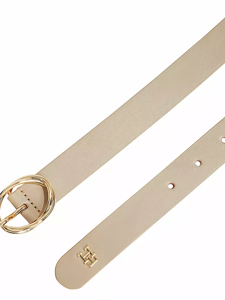 TOMMY HILFIGER | Ledergürtel TH CHIC | schwarz