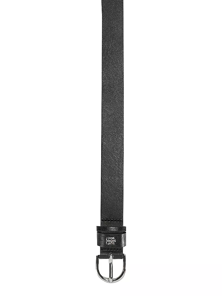 TOMMY HILFIGER | Ledergürtel TH TIMELESS | schwarz