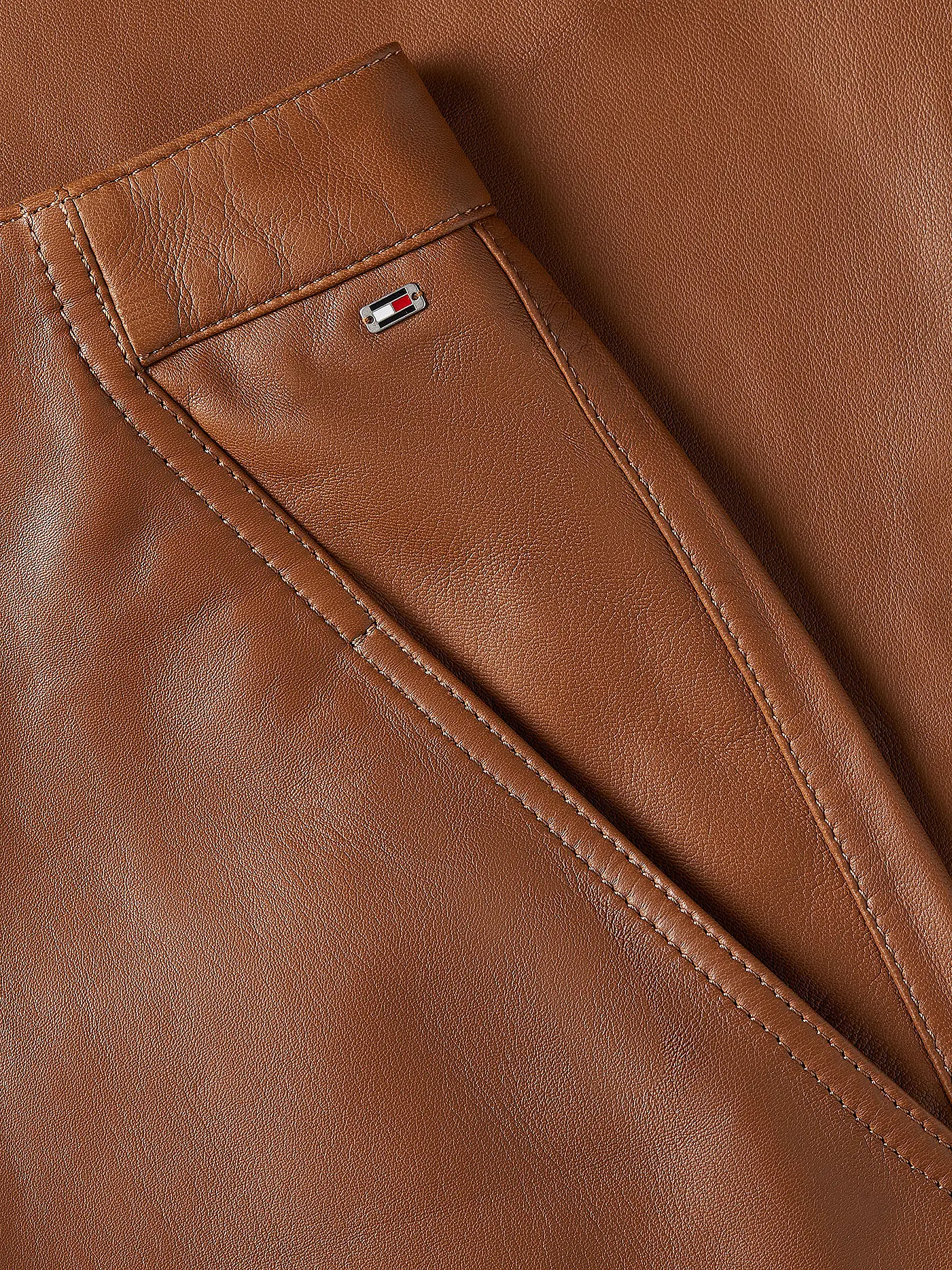 TOMMY HILFIGER | Lederrock  | braun