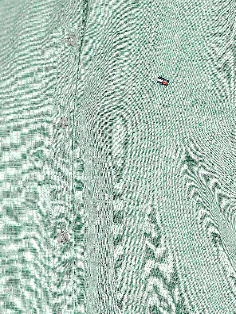 TOMMY HILFIGER | Leinenbluse  | grün