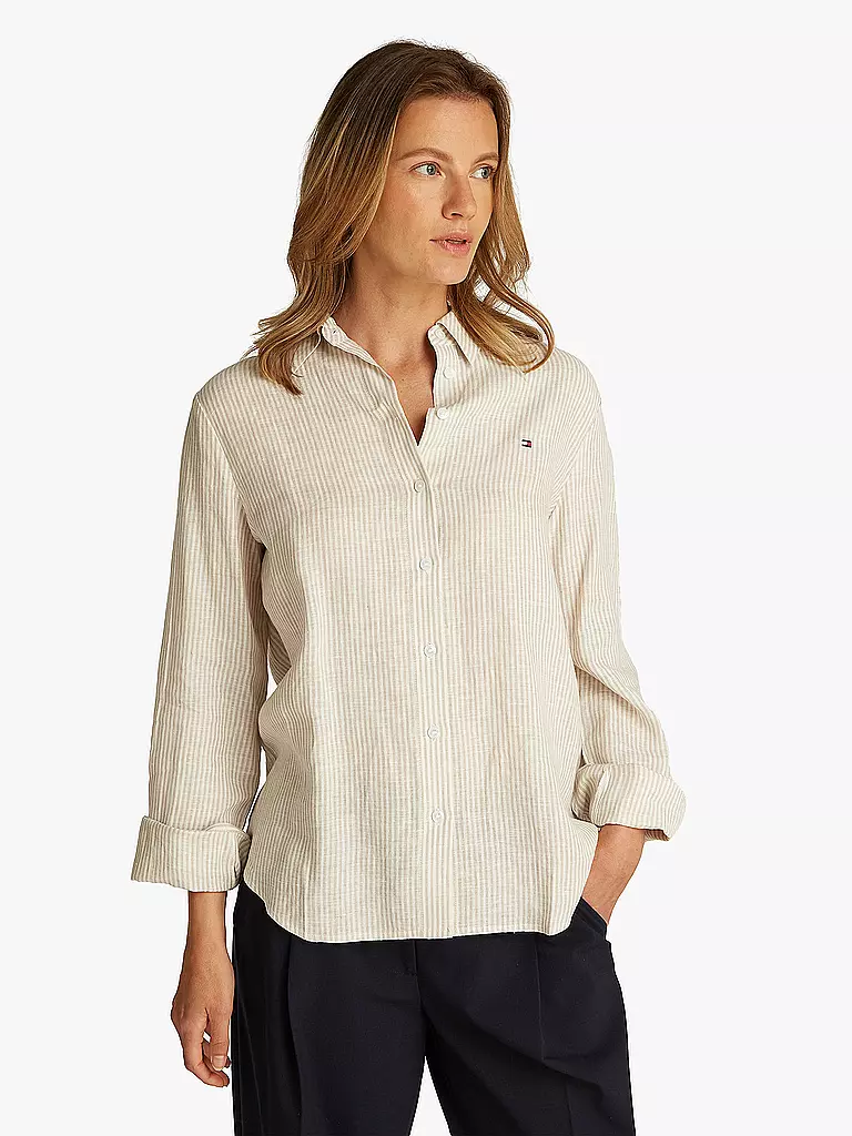 TOMMY HILFIGER | Leinenbluse | weiss