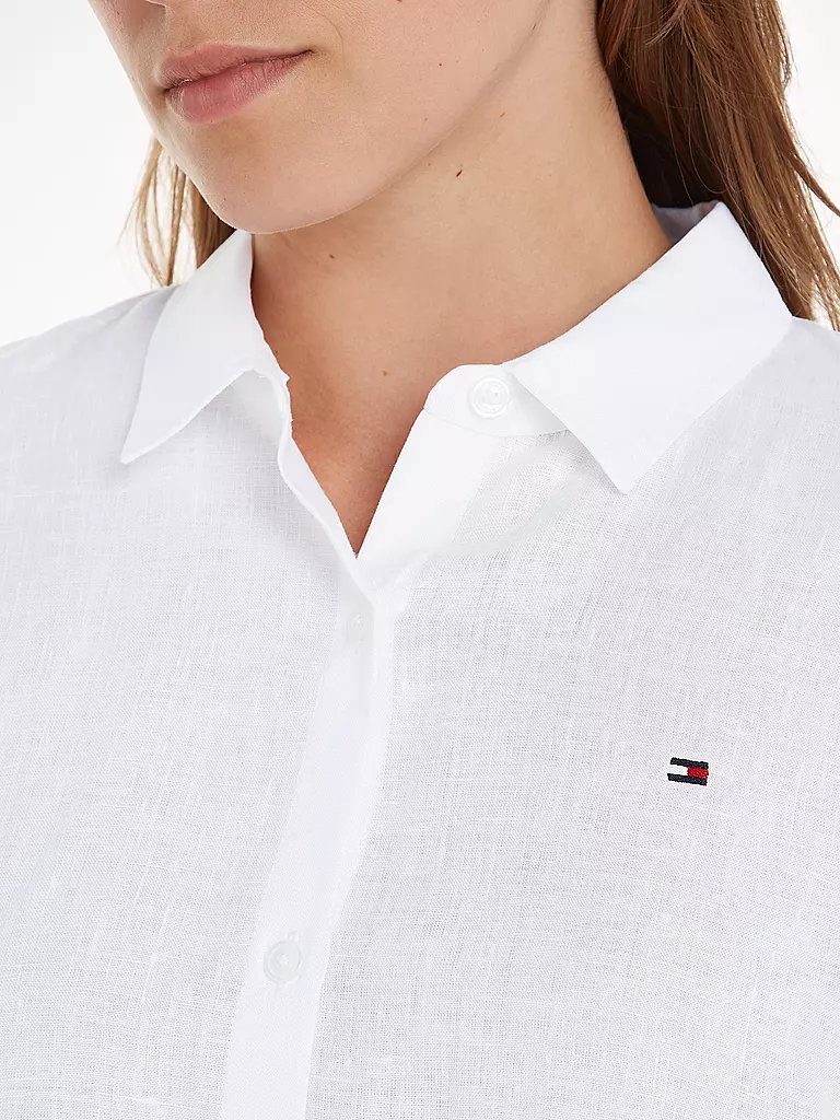 TOMMY HILFIGER | Leinenhemd | weiss