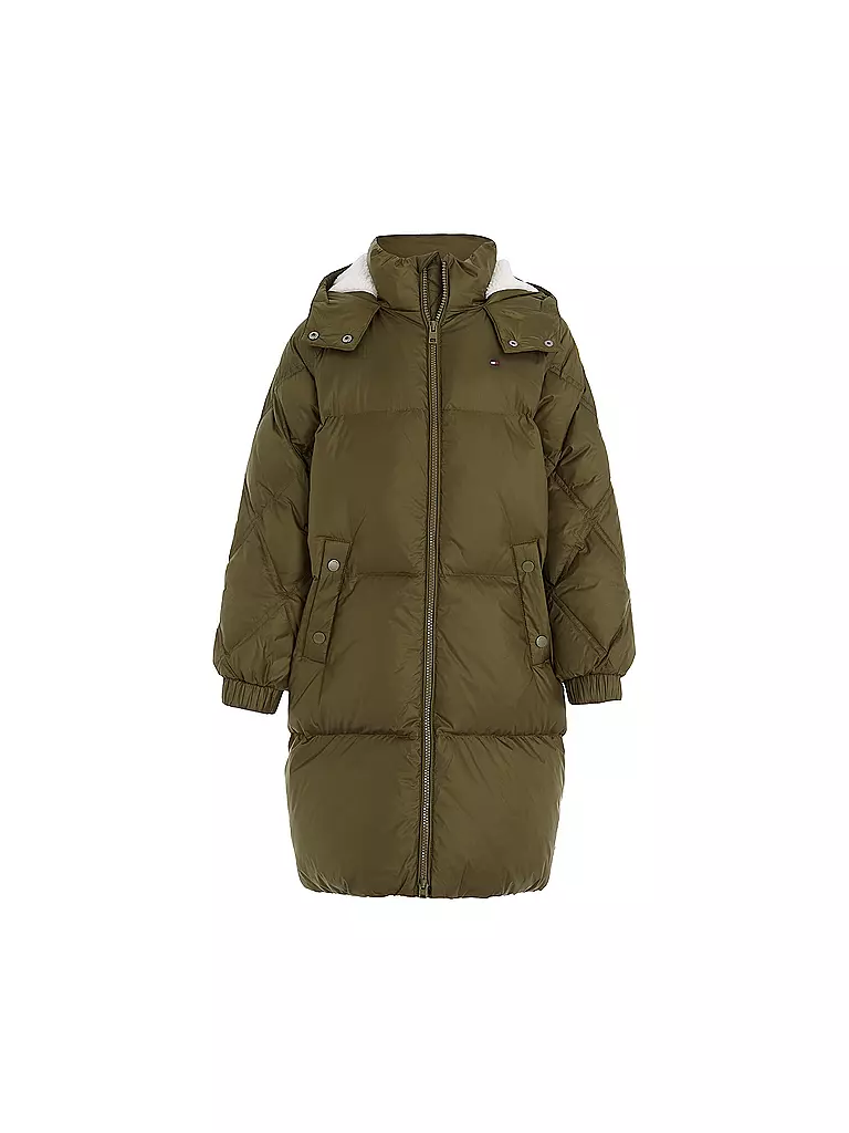 TOMMY HILFIGER | Mädchen Daunenmantel | dunkelgrün