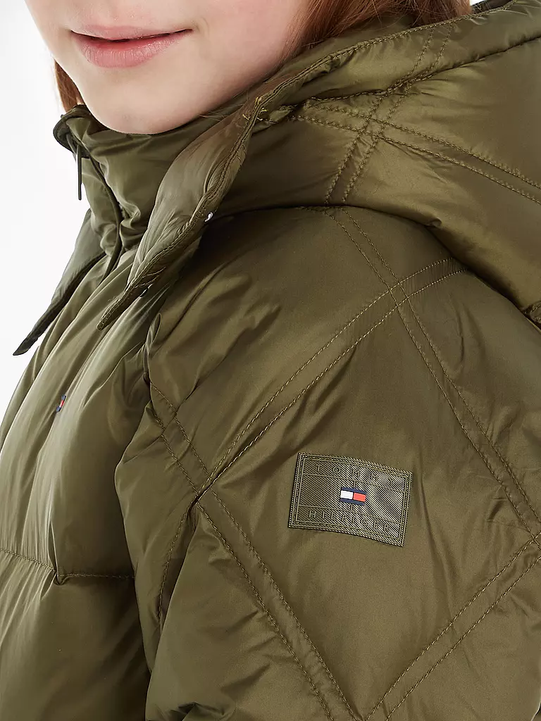 TOMMY HILFIGER | Mädchen Daunenmantel | dunkelgrün