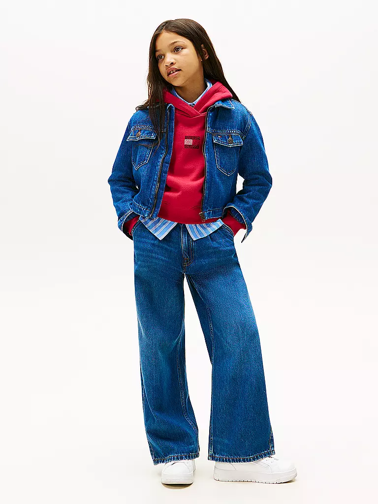 TOMMY HILFIGER | Mädchen Jeans Wide Fit  | dunkelblau