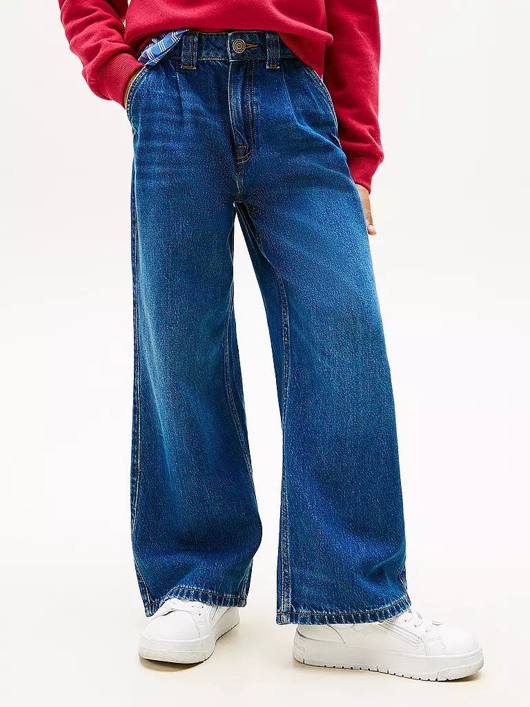 TOMMY HILFIGER | Mädchen Jeans Wide Fit | dunkelblau