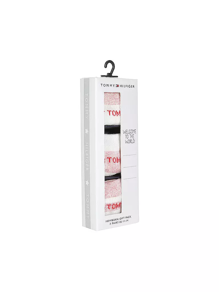 TOMMY HILFIGER | Mädchen Socken 3er Pkg red | weiss