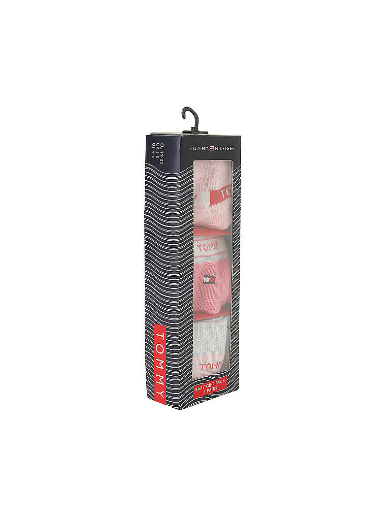 TOMMY HILFIGER | Mädchen Socken Geschenkebox 3er Pkg pink combo | rosa