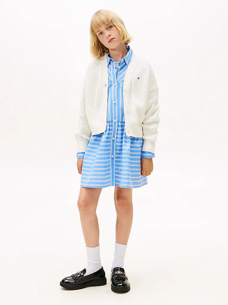 TOMMY HILFIGER | Mädchen Strickjacke CHENILLE | creme