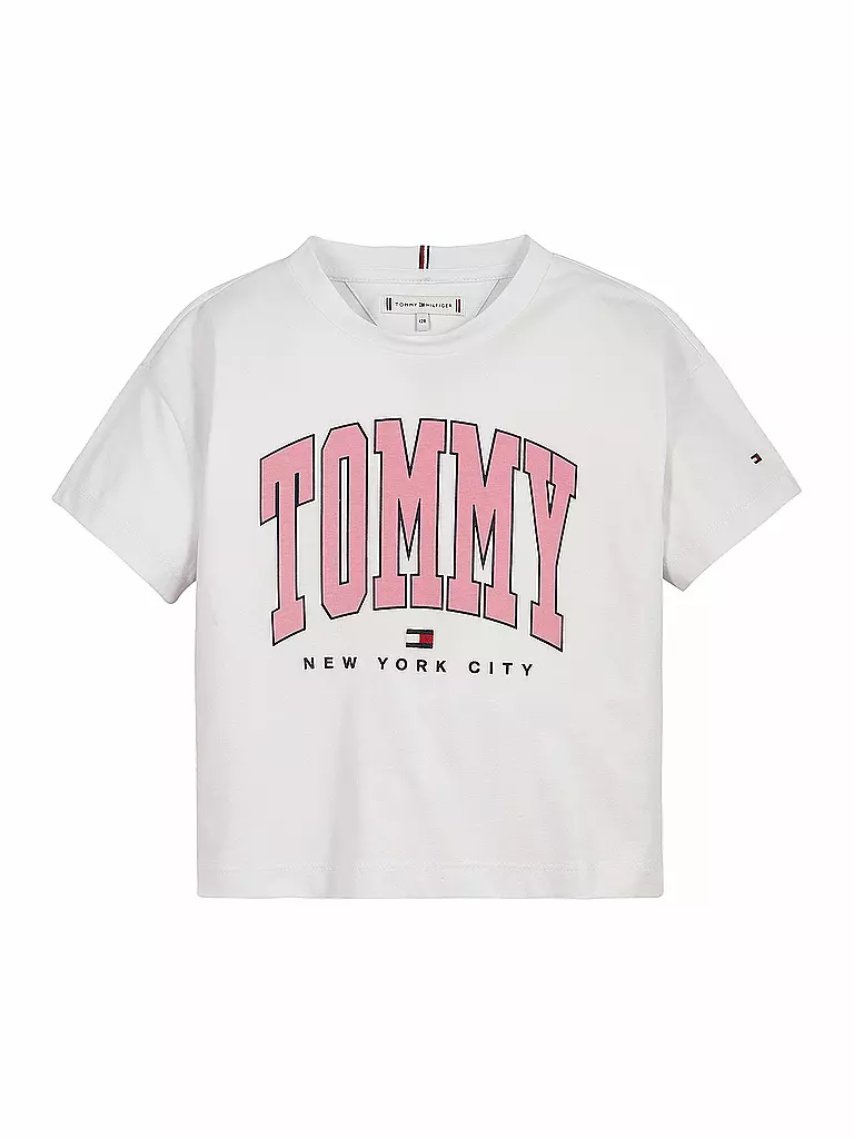 TOMMY HILFIGER | Mädchen T-Shirt Cropped Fit | weiss
