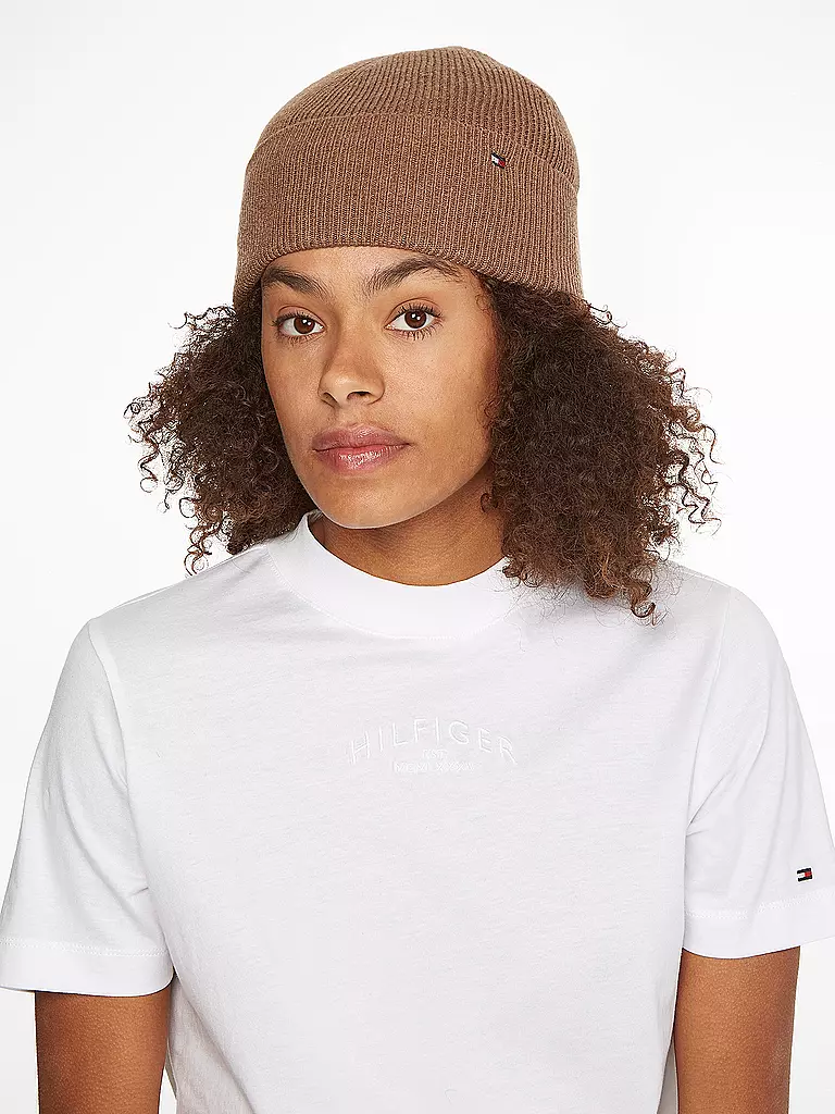 TOMMY HILFIGER | Mütze - Haube ESSENTIAL | Camel